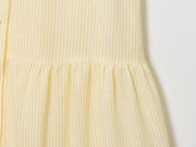 Blue & White Striped Midi Dress