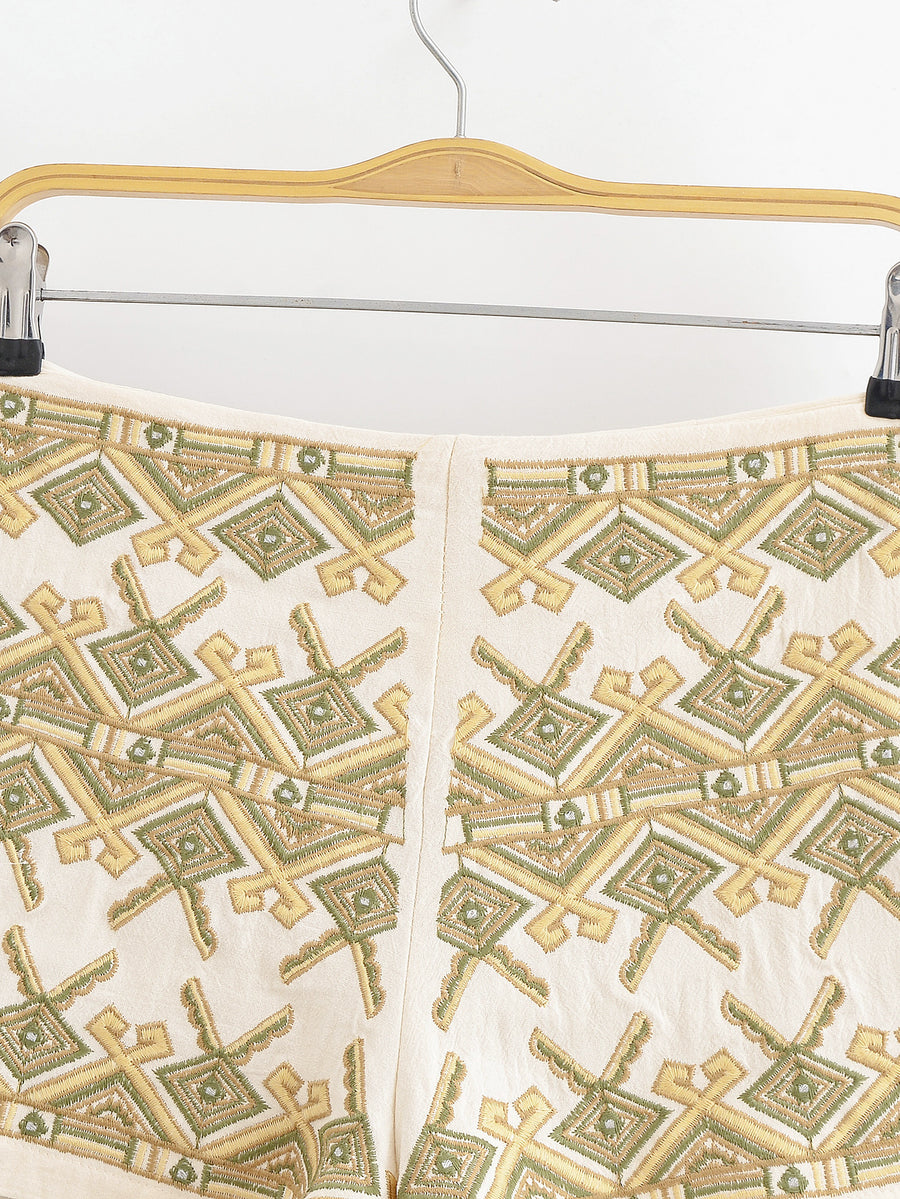 Embroidered Mini Shorts