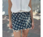 Beaded High Waist Skirts