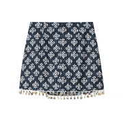 Beaded High Waist Skirts