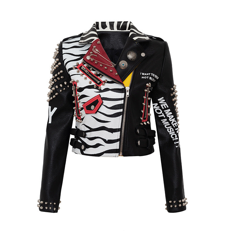 Graphic West Coast Vegan Leather Jacket