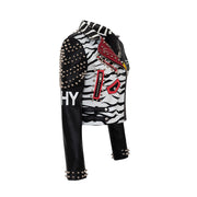 Graphic West Coast Vegan Leather Jacket