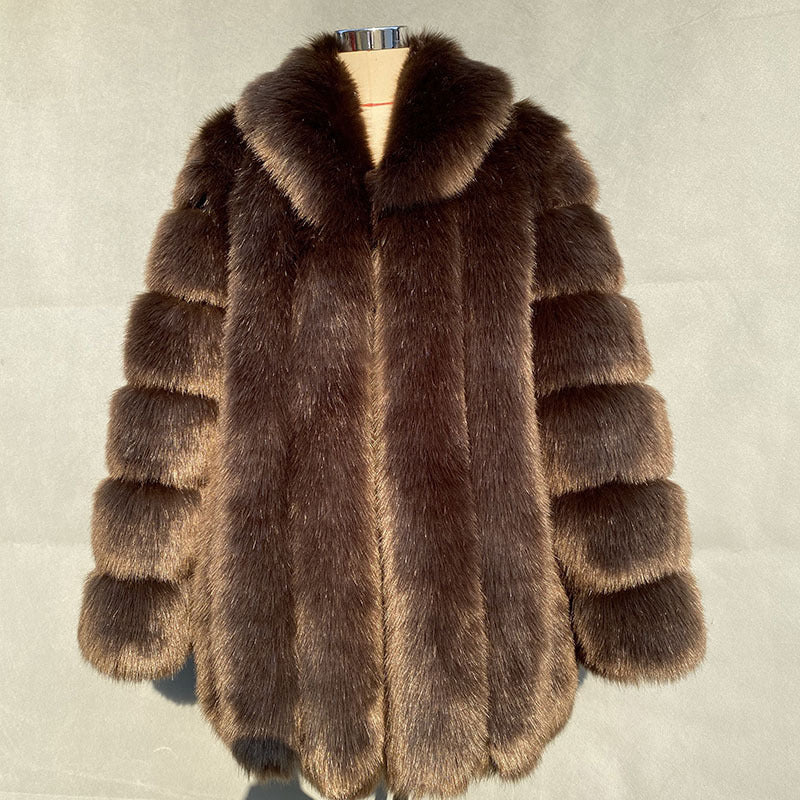 Arctic Opulence Faux Fur Coat