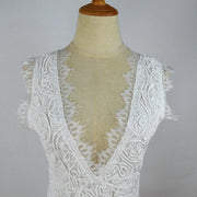 Lace Plunge Mini Dress