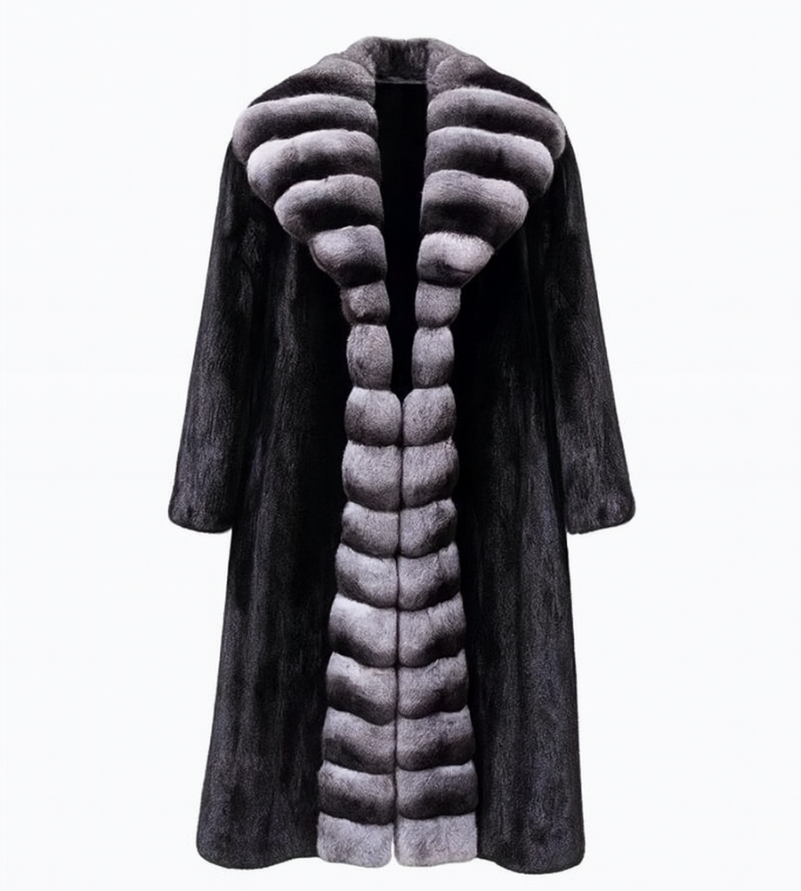 Monochrome Plush Faux Fur Overcoat
