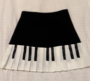 Pleated Piano Mini Skirt