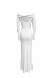 Off Shoulder Stretch Maxi Dress