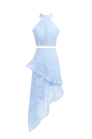Asymmetric Lace Maxi Skirt Set