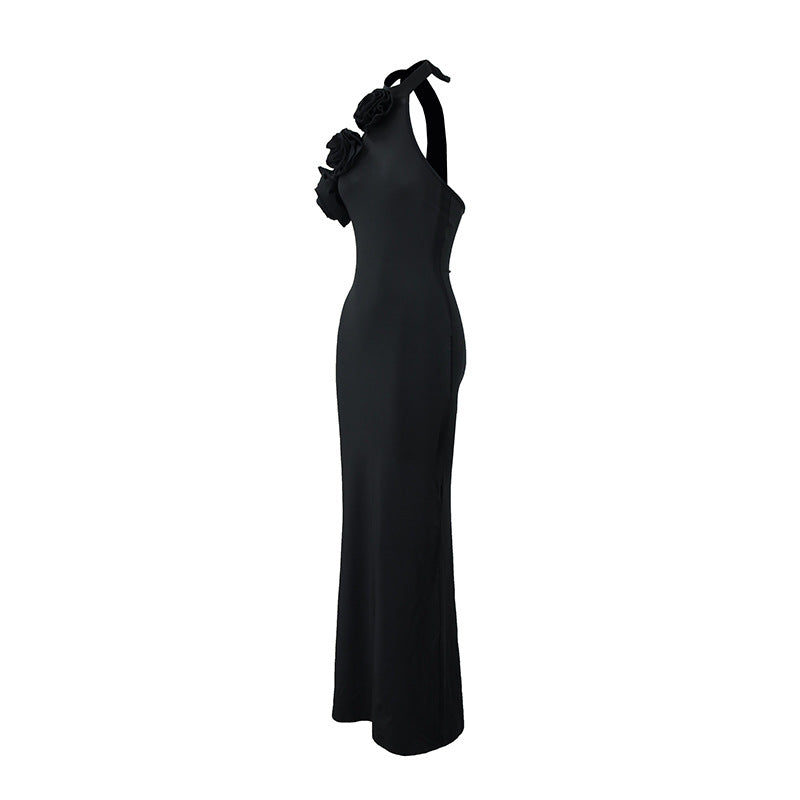 3D Rose Maxi Dress