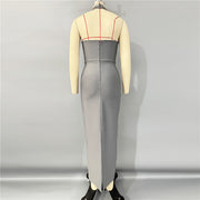 Sterling Rhinestone Choker + Maxi Dress