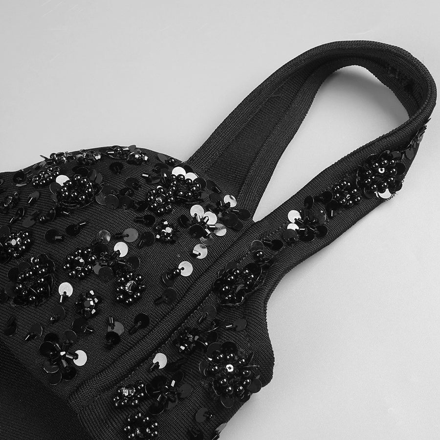 Onyx Sequin Maxi Dress