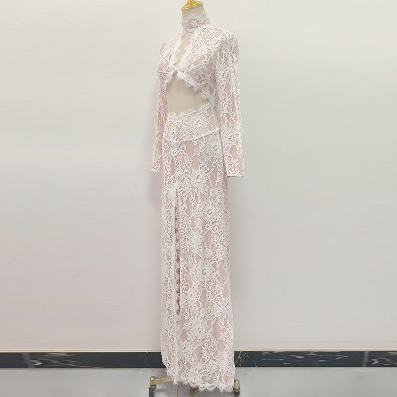 Lace Cutout Maxi Dress