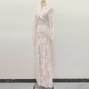 Lace Cutout Maxi Dress