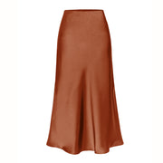 Luz Midi Satin Skirt