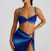 Woven Strap Skirt Set
