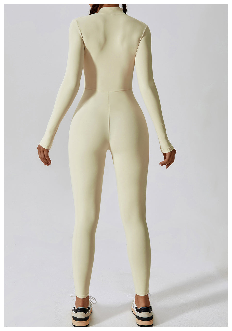 Nylon Longsleeve Jumpsuit