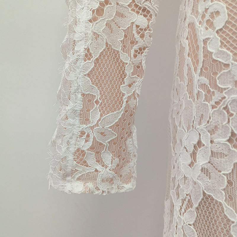 Lace Cutout Maxi Dress