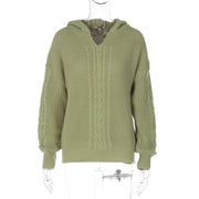 Sage Hooded Knit Sweater