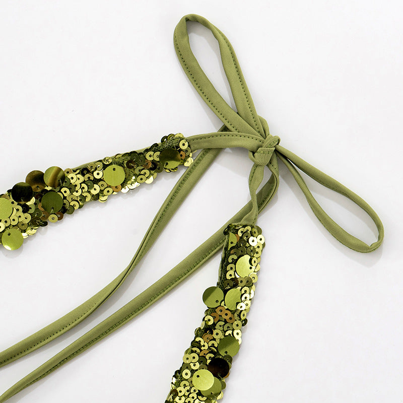 Sequin Halter Top
