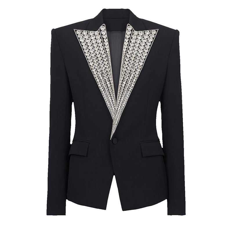 Rhinestone Embellished Blazer