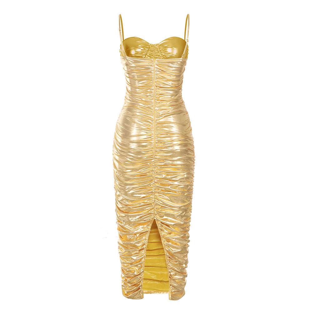 Golden Midi Dress