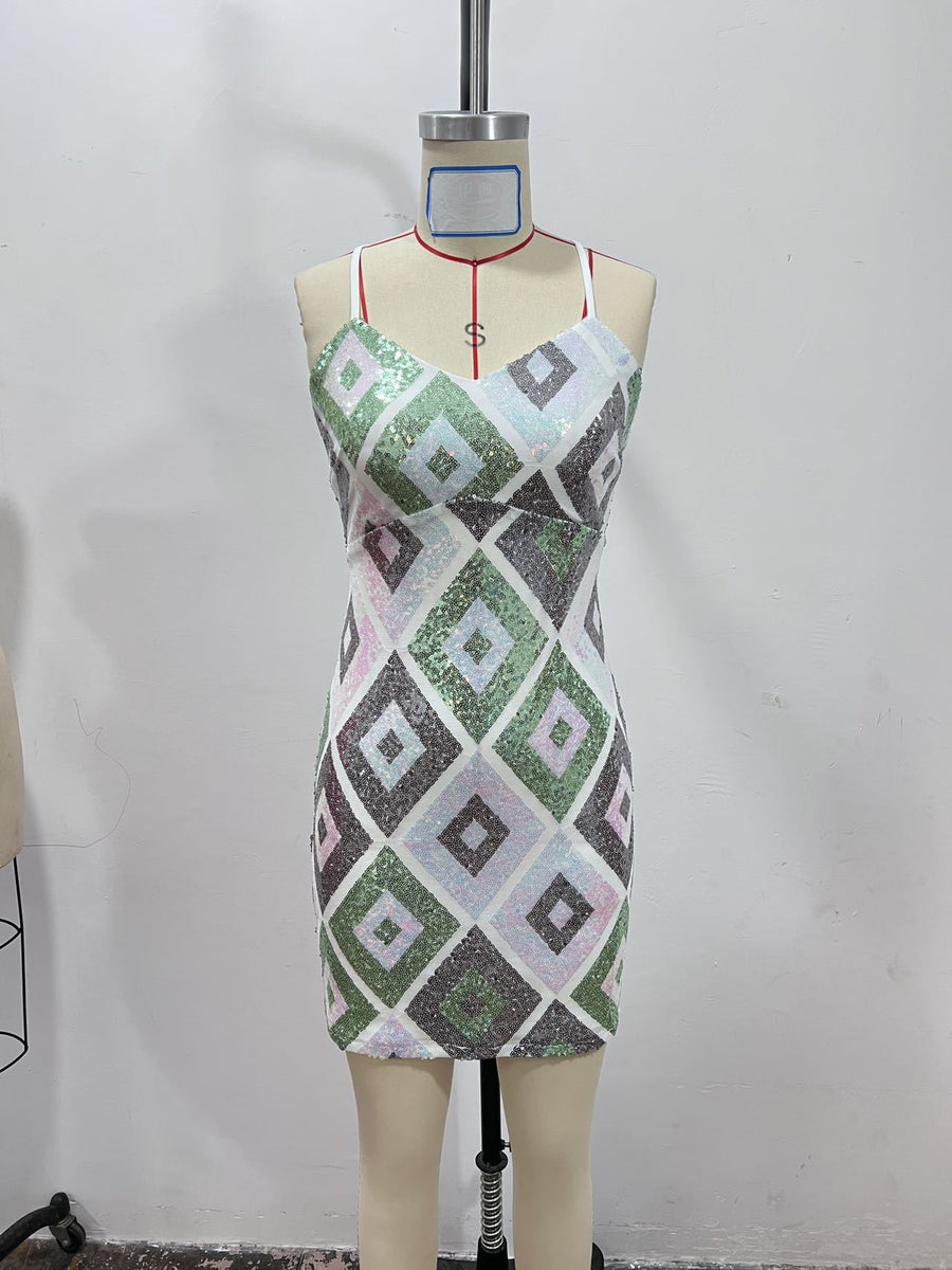 Sequined Mini Dress