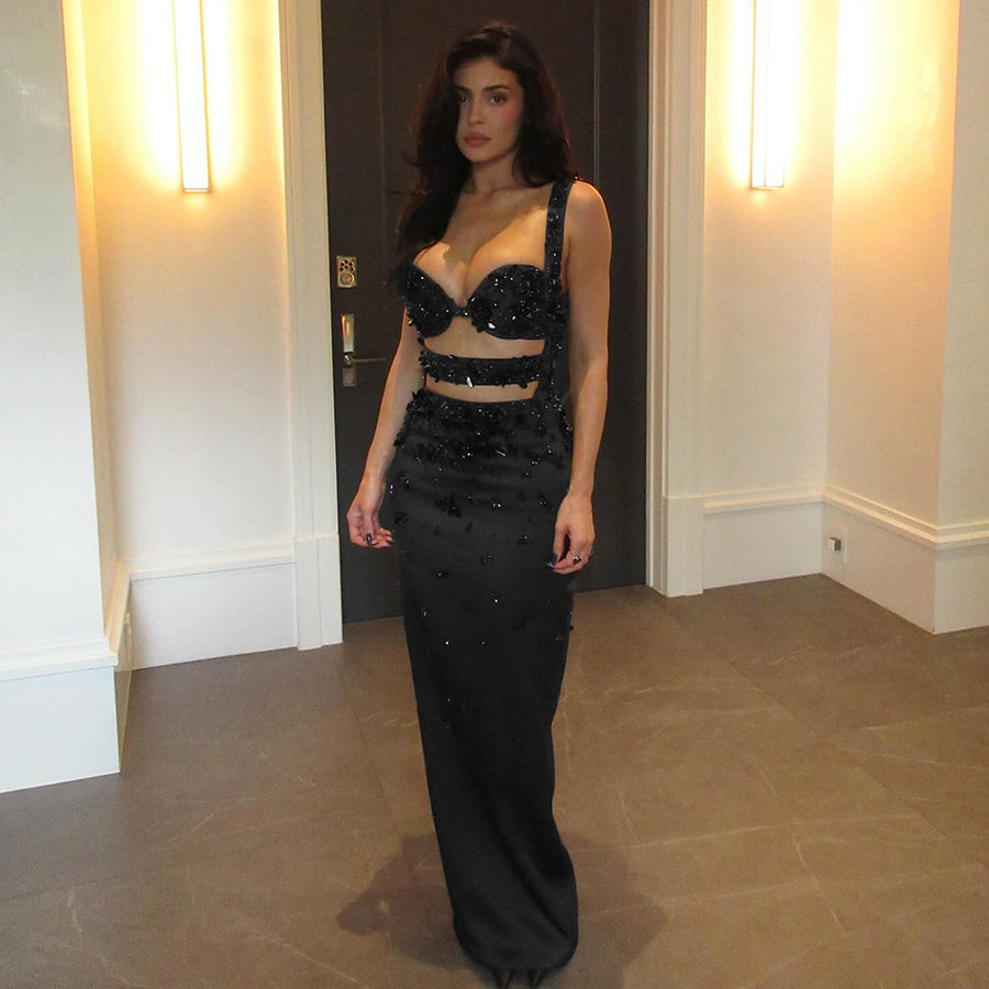 Onyx Sequin Maxi Dress