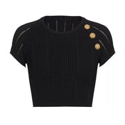 Gabrielle Ribbed Knit Crop