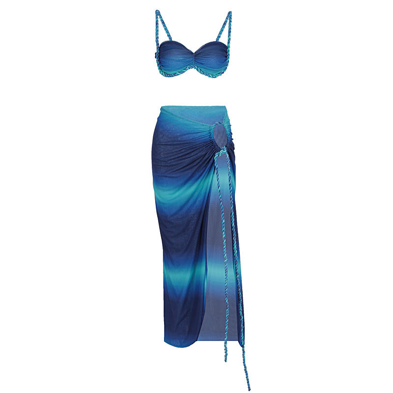 Woven Strap Skirt Set