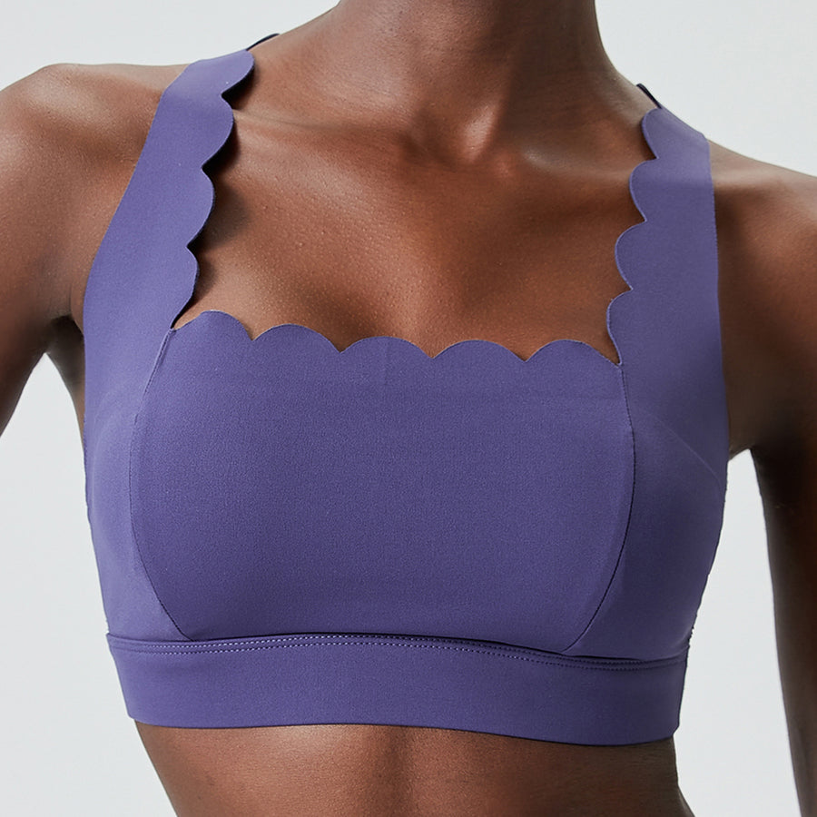 Nylon Square Neck Sports Bra