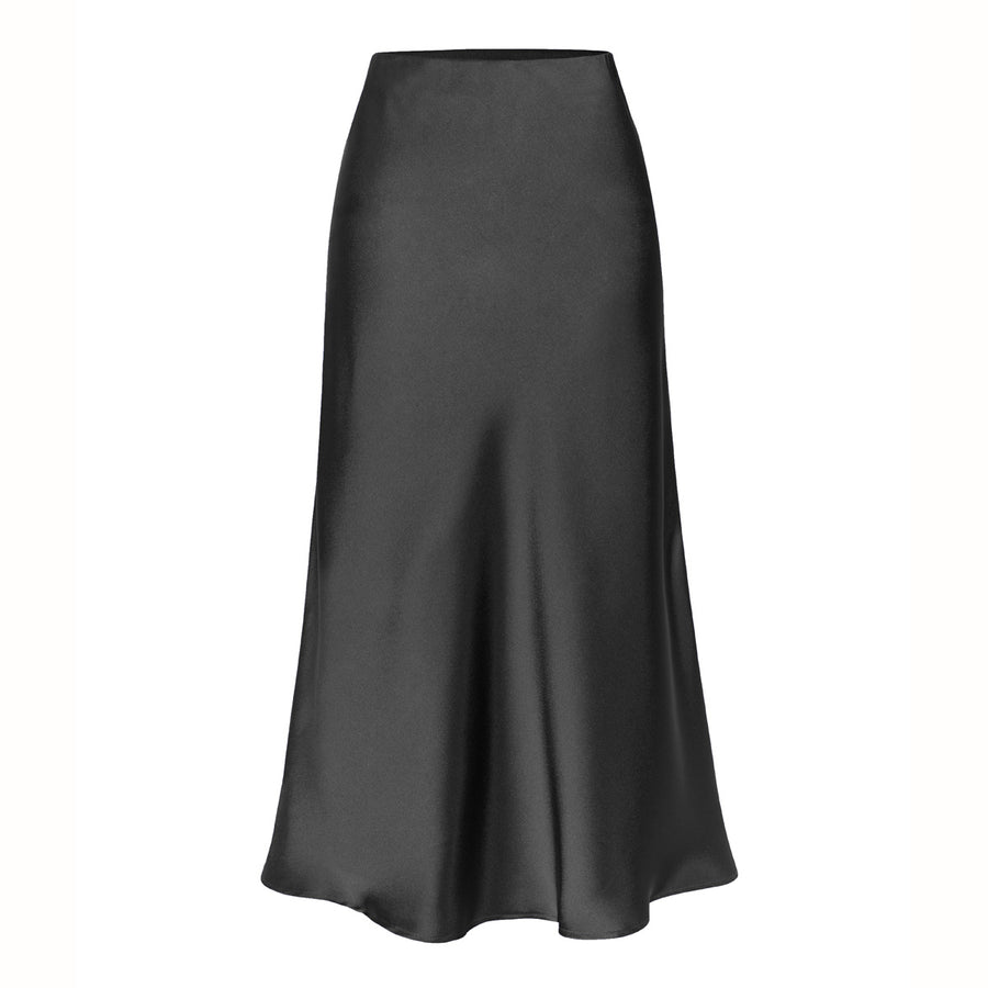 Luz Midi Satin Skirt