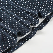 Navy Blue Sleeveless Polka Dot Mini Dress