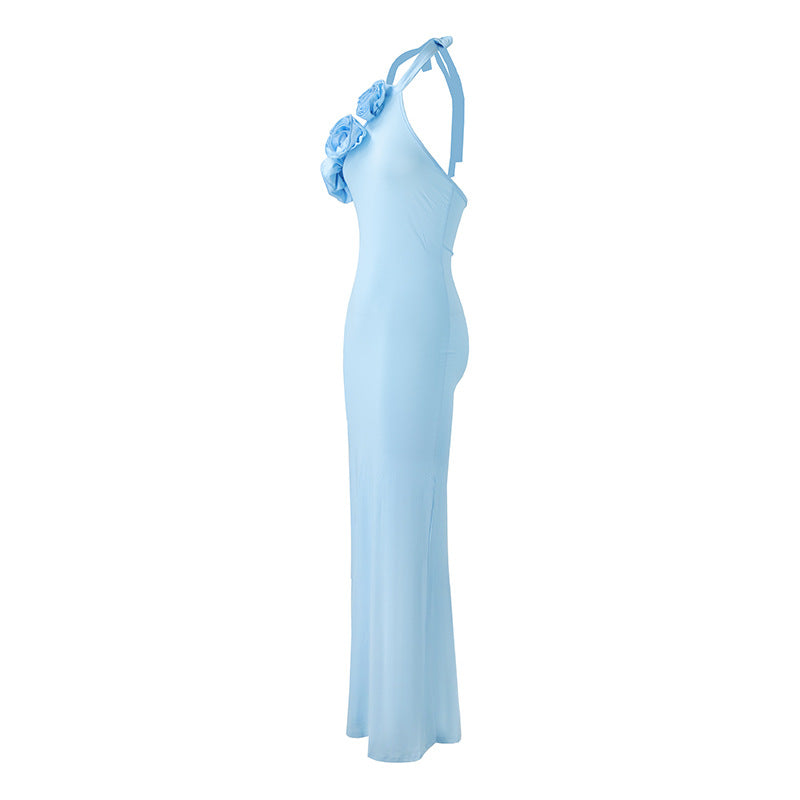 3D Rose Maxi Dress