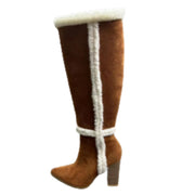 Sherpa + Suede Heeled Boots