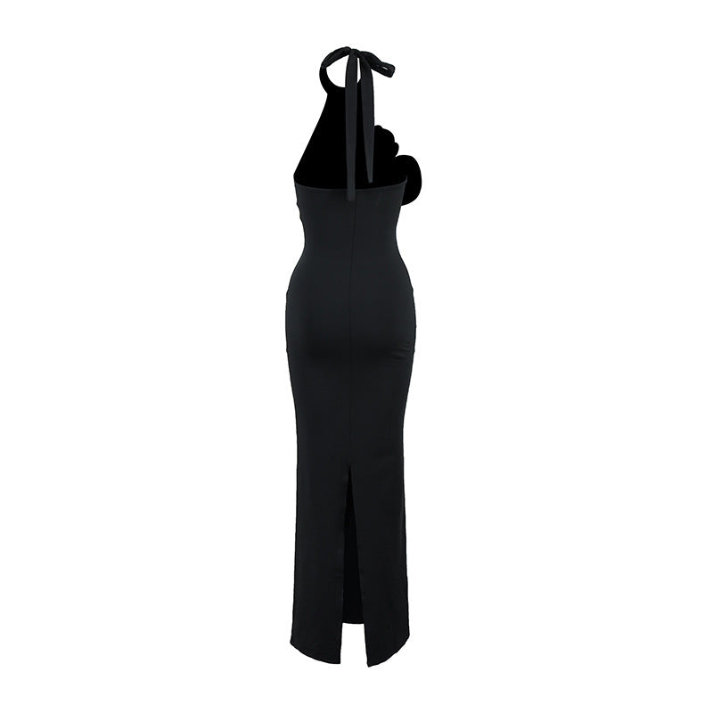 3D Rose Maxi Dress