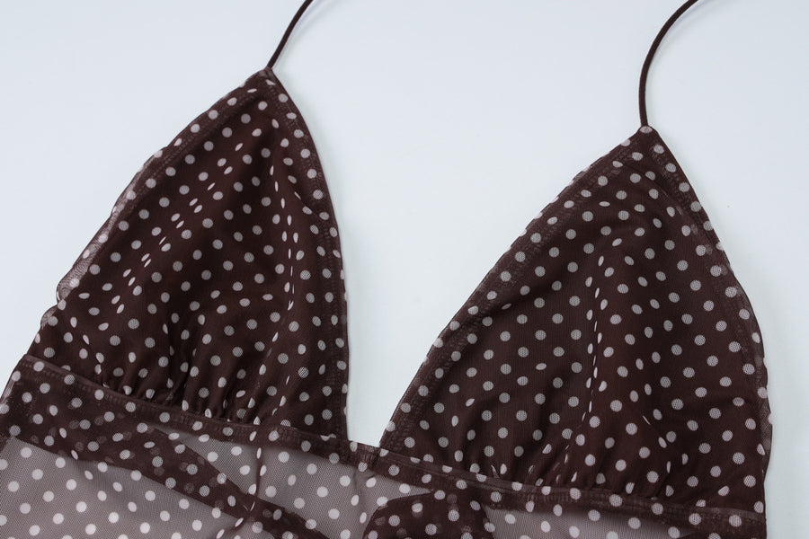 Polka Dot Bikini Top