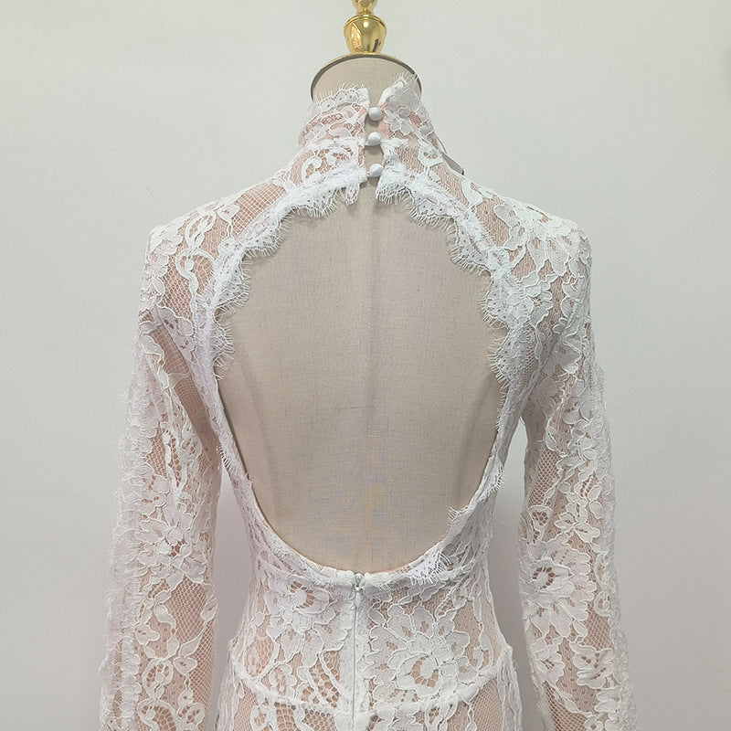 Lace Cutout Maxi Dress