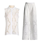 Lace Pant + Vest Set