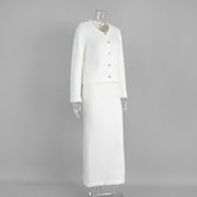 Plush Cardigan Maxi Skirt Set