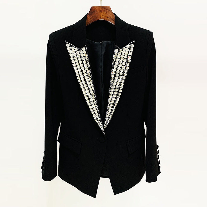 Rhinestone Embellished Blazer