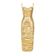 Golden Midi Dress