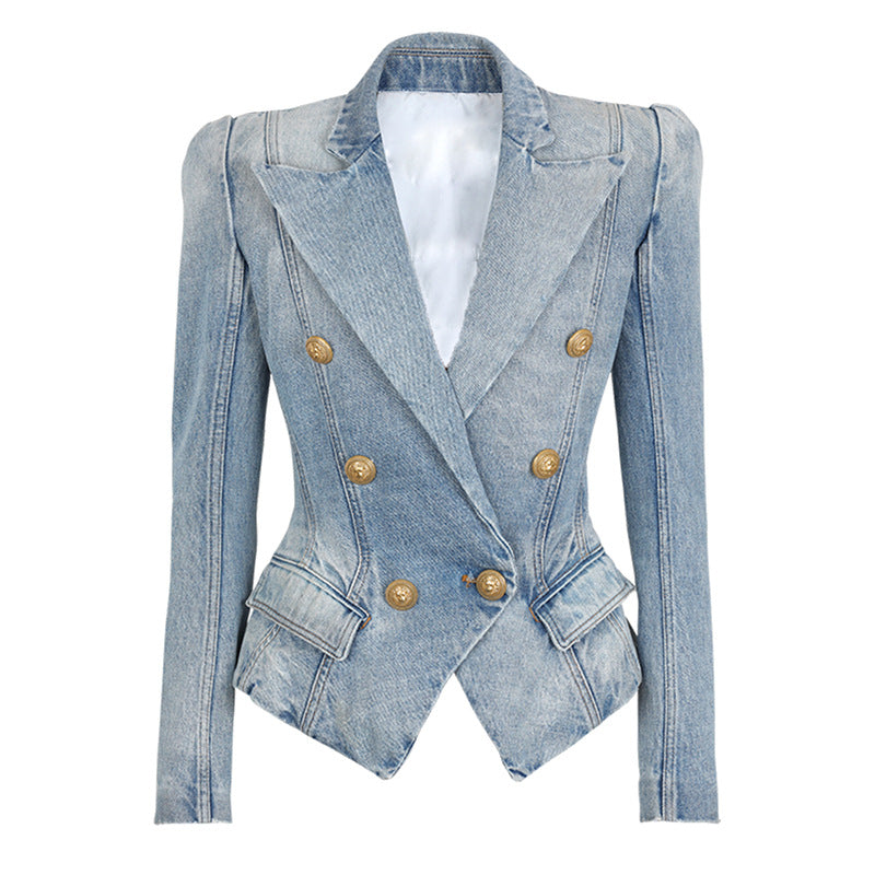 Serafina Denim + Cotton Blazer