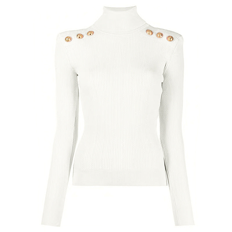 Etienne Button Detail Long Sleeve Top