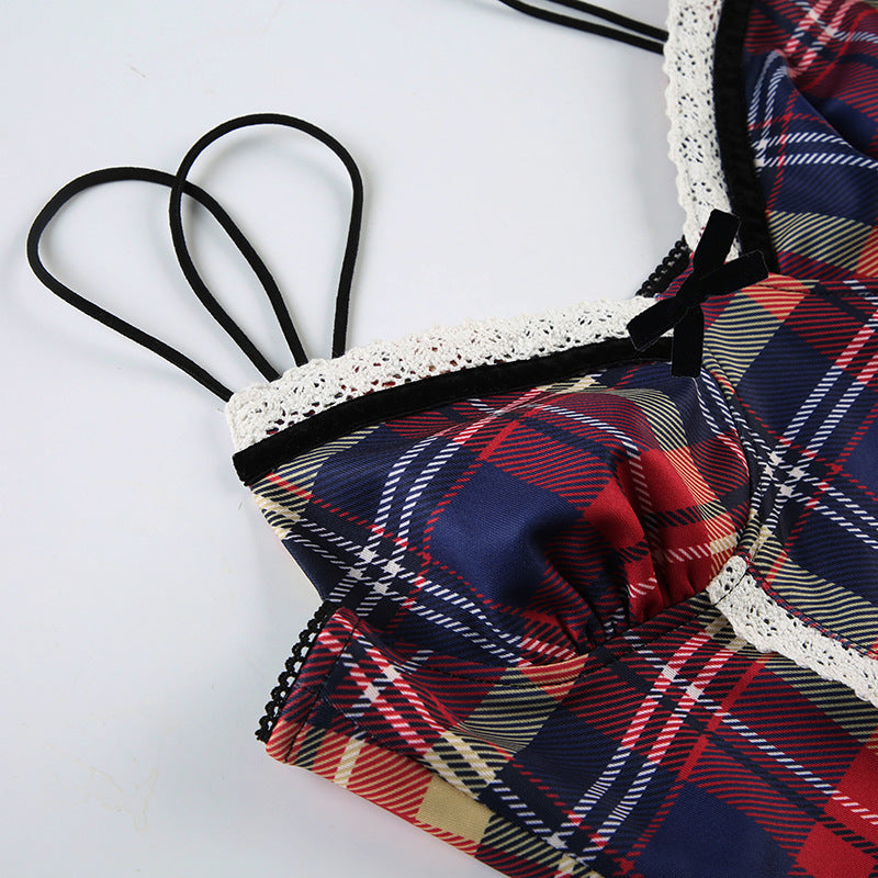 Plaid Cami Top