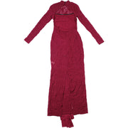 Lace Backless Maxi Dress