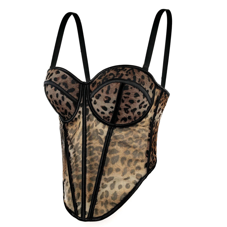 Leopard Corset Cami Top