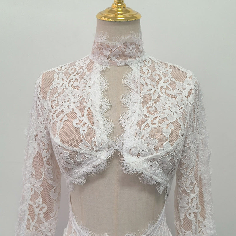 Lace Cutout Maxi Dress