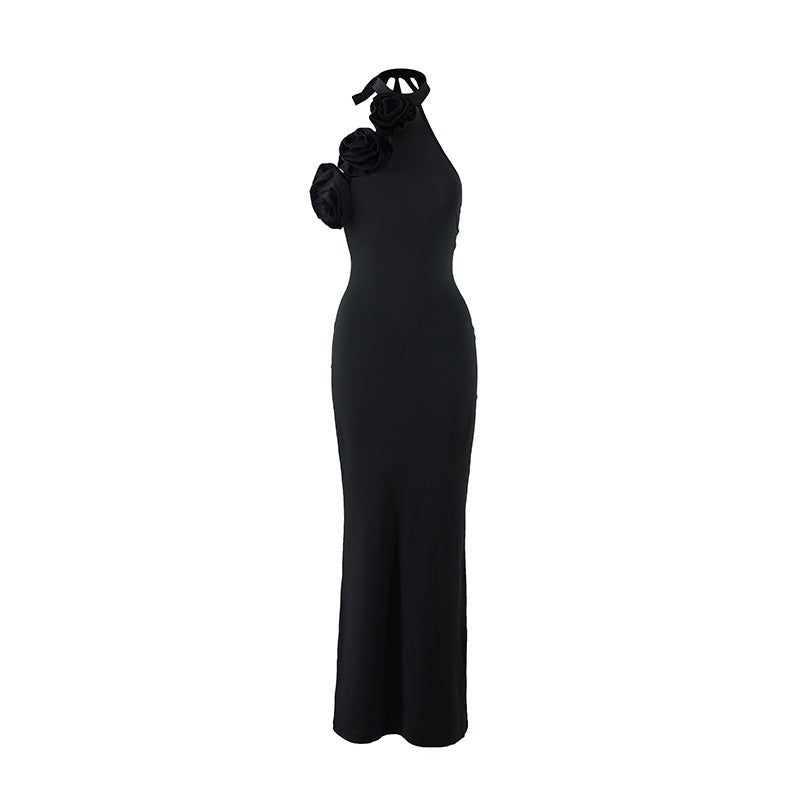 3D Rose Maxi Dress