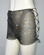 Nikolina Mesh Rhinestone Mini Skirt