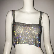 Raquel Mesh Rhinestone Cami Top